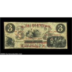 Corning, NY- N. D. Rowley 5¢ Nov. 10, 1862 Harris 18; S.D. Clinton $3 Harris 5Two pieces, both Harri