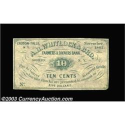 Croton Falls, NY - A.B. Whitlok & Bro. 10¢ November, 1862A fractional denomination payable when pres