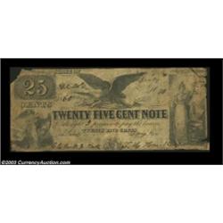 Danby, NY- Clark & Howell 25¢, $1, $5 Harris 8, 10, 13Three pieces from this very rare issuer, all w