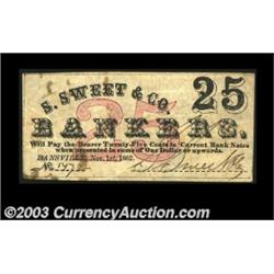 Dansville, NY- S. Sweet & Co. 25¢ Nov. 1, 1862 Harris 7The Harris plate specimen. Interestingly, thi
