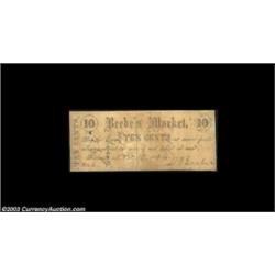 Fredonia, NY- Beebe's Market 10¢ Nov. 10, 1862 Harris UNLThis issuer is unlisted in the Harris refer