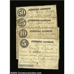 Fishkill Landing, NY- ? Van Wagner 5¢, 10¢, 25¢, 50¢ July 4, 1862 Harris 15-18Four pieces, the 5¢ ex