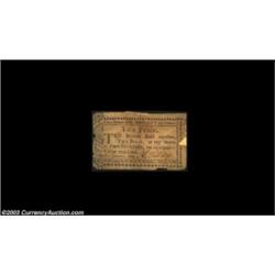 Fort Herkimer, NY- N. Aldridge 2 Pence Jan. 16, 1792 Harris 2An excessively rare early note from the