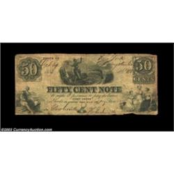 Fowlersville, NY- H.E. Smith (Hamilton & Smith) 50¢ Oct. 29, 1853 Harris 12The Harris plate note. Fi
