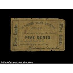 Hagamans Mills, NY- Ahasuries Marselus 5¢ Oct. 30, 1862 Harris 5Only note we (or Gordon) have ever s