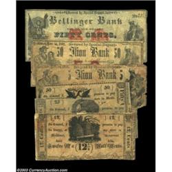 Herkimer, NY- John Nicholson 12 1/2¢, 25¢, 50¢ Jan. 1, 1817 Harris 14, 16, 17 Fair, Very Good, backe