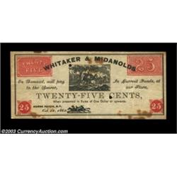 Horse Heads, NY- Whitaker & McDanolds 25¢ Oct. 13, 1862 Harris 7The Harris plate note for this issue