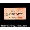 Image 1 : Hudson, NY- E.A. Roraback 1¢, 2¢, 3¢Three cardboard chits, each signed on the reverse by Mr. Rorabac