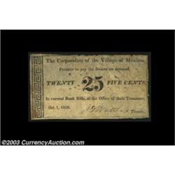 Manlius, NY- Village of Manlius 25¢ Oct. 1, 1816 Harris 8A very rare note which is the first example