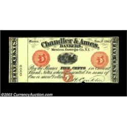 Mexico, NY- L.H. Conklin 5¢, 10¢, 25¢ Nov. 1, 1862 Harris 4, 6, 7Three pieces, all Very Fine or bett