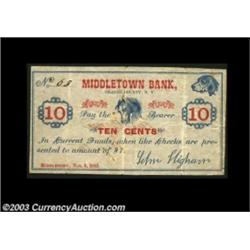 Middletown, NY- John Higham 10¢ Nov. 6, 1862 Harris 20The Harris plate note from this issuer, printe