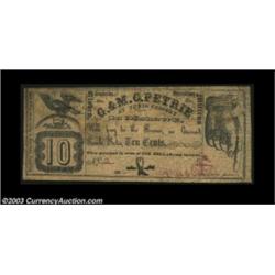 Mohawk, NY- G. & M.C. Petrie 10¢ 1862 Harris 22The plate note for this enterprising merchant, whose
