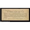 Image 2 : Morristown, NY - Dr. Morse's Indian Root Pill Advertising NoteAn About Uncirculated ad note printed
