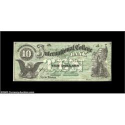 New York, NY- Bryant & Stratton's International College Bank $1, $5, $10 Schingoethe NY1020-1Bb, 102