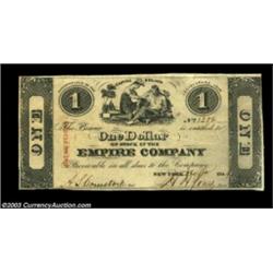 New York, NY- Empire Company $1 Dec. 10, 1849 Harris 494A share of stock in this company dressed up