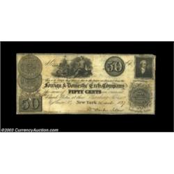 New York, NY- Foreign & Domestic Exchange Company 50¢ Oct. 12, 1837 Harris 512The Harris plate note