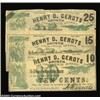 Image 1 : New York, NY- Henry D. Gerdts 10¢, 15¢, 25¢ Nov. 1862 Harris 534, UNL, 535Three pieces, each with a