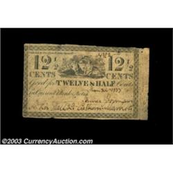New York, NY- James Gooveran 12 1/2¢ June 26, 1837 Harris 588The only note listed from this grocer,
