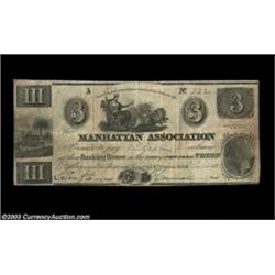 New York, NY - Manhattan Association $3 July 20, 1838 Harris 672An interest bearing note in a popula