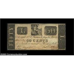 New York, NY- Dan or H. McElvery 50¢ May 1, 1838 Harris 692The Harris plate note and the only piece