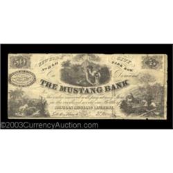 New York, NY - Mexican Mustang Liniment Advertising NoteThis Fine ad note with a number of repairs i