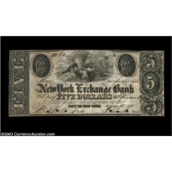 New York, NY - New York Exchange Bank $5 January 15, 1840 G8While the signatures of this Extremely F