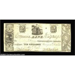 New York, NY- New York Foreign Exchange $2 (10 Shillings), $5 (1 Pound Five Shillings) June 21, 1837