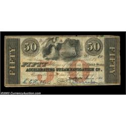 New York, NY- United States Joint Accelerating Steam Navigation Company $50 June 1, 1841 Harris 1051