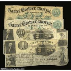 New York, NY- Garret Bromer 25¢, 50¢ July 26, 1862 Harris 320, 322; J.L. Brower's Mahogany Yard 50¢,
