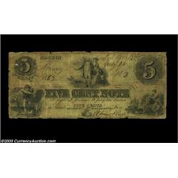 Norway, NY- Alonzo Rust 5¢ July 26, 1862 Harris 1A piece of full size scrip from this rare small tow