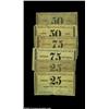 Image 1 : Otisco, NY- Hamilton & Skaneatelas Turnpike Co. 25¢ (2), 50¢ (2), 75¢ (2) Harris 4-9Six pieces, one
