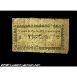 Otsego, NY- Unidentified Issuer 2¢ Oct. 4, 1814 Harris 8The Harris plate example for this early unid