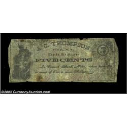 Pike, NY- A.C. Thompson 5¢ Nov. 24, 1862 Harris 5The only note listed from this issuer or this minis