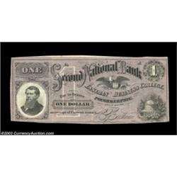 Poughkeepsie, NY- Eastman Business College $1 Schingoethe NY2400.1A striking Eastman printing in a v
