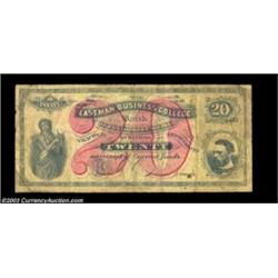 Poughkeepsie, NY- Eastman Business College $20 Schingoethe UNLAn unlisted denomination in the very s