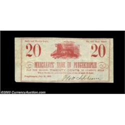 Poughkeepsie, NY- Platt & Schram 20¢ July 16, 1862 Harris 100The Harris plate note from this issuer,
