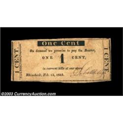 Rhinebeck, NY- Unidentified Issuer 1¢ Feb. 13, 1815 Harris 5The Harris plate note for this issuer, w