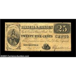 Rochester, NY- Bissell & Amsden 25¢ June 1, 1852 Harris 20The only note we've seen from this issuer,