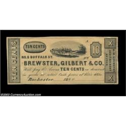 Rochester, NY- Brewster, Gilbert & Co. 1844 Harris 26An enigmatic piece thick buff stock. This is th