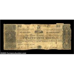 Rochester, NY- City of Rochester 25¢ Sept. 26, 1837 Harris 37A very rare note which is the only exam