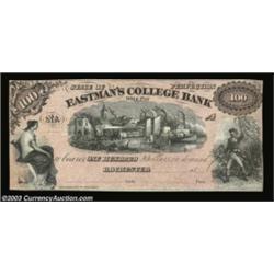 Rochester, NY - Eastman's College Bank $100 Schingoethe NY-2525-100An unissued piece with a red secu