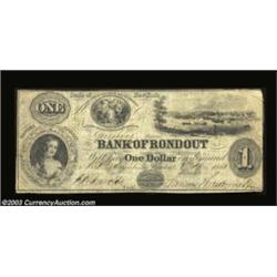 Rondout, NY - Bank of Rondout $1 April 8, 1851 G2 An otherwise Fine note with scattered trivial marg