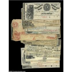 More New York Scrip.Sandy Creek, NY - Wm. Cottrell Nov. 3, 1862 5¢ Harris 1 (2) CU 3 POCs, VG rust s