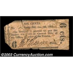 Sandy Hill, NY- Village of Sandy Hill 6¢ Jan. 5, 1815 Harris 4The Harris plate note from this rare e