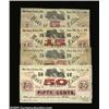 Image 1 : Seneca Falls, NY- Seneca Knitting Mills 5¢, 15¢, 25¢, 50¢ Nov. 1, 1862 Harris 15, 17, 18, 19Four pie