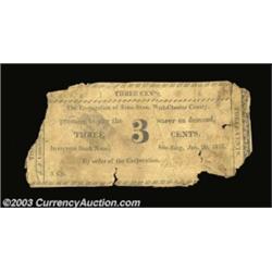 Sing Sing, NY- Corporation of Sing Sing 3¢, 6 1/4¢ Jan 20, 1816, Aug. 25, 1815 Harris 6, 8Two pieces