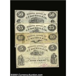 Sing Sing, NY- J.B. Noxon 5¢, 10¢, 25¢, 50¢ Sept. 30, 1862 Harris 40A, 41A, 42B, 43BFour pieces from