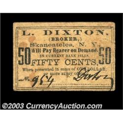 Skaneateles, NY- L. Dixton 50¢ Harris 9The Harris plate note, and the only item listed for this issu