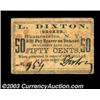 Image 1 : Skaneateles, NY- L. Dixton 50¢ Harris 9The Harris plate note, and the only item listed for this issu