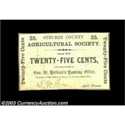 Steuben County, NY- Steuben County Agricultural Society 25¢ Harris 7A just plain rare note, and the